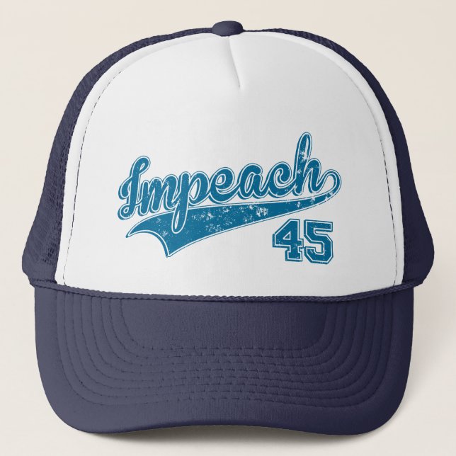 Impeach 45 Politischer Slogan Truckerkappe (Vorderseite)