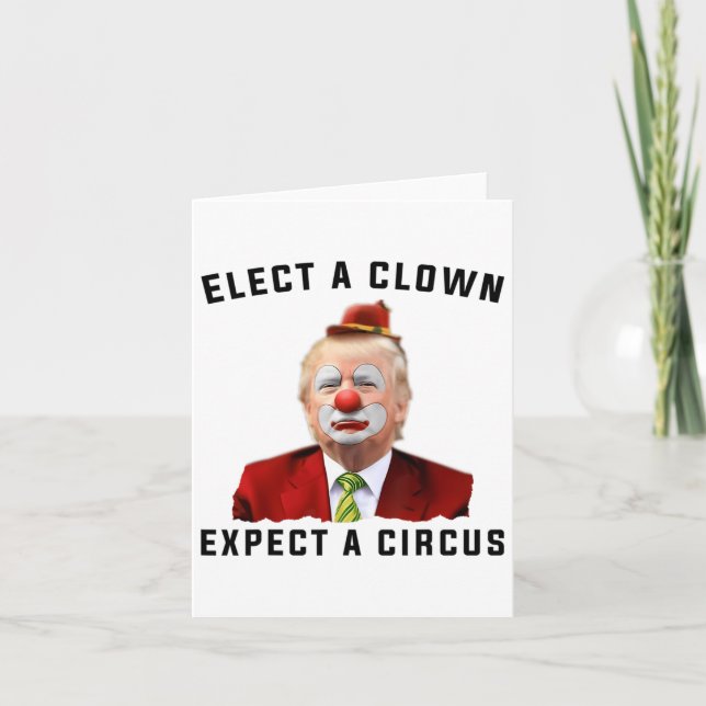 Impeach AntiTrump wählen einen Clown erwarten eine Karte (Vorderseite)