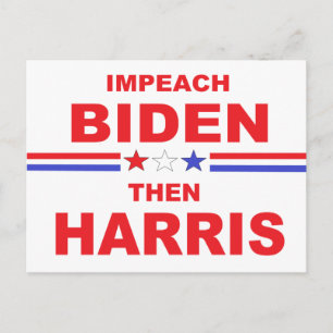 Impeach Biden Dann Harris Postkarte