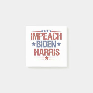Impeach Biden Harris Funyn Politics Retro Vintag Post-it Klebezettel