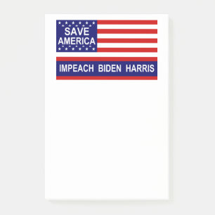 Impeach Biden Harris Post-it Klebezettel