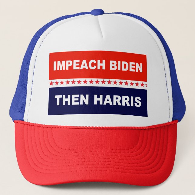 Impeach Biden Than Harris Truckerkappe (Vorderseite)