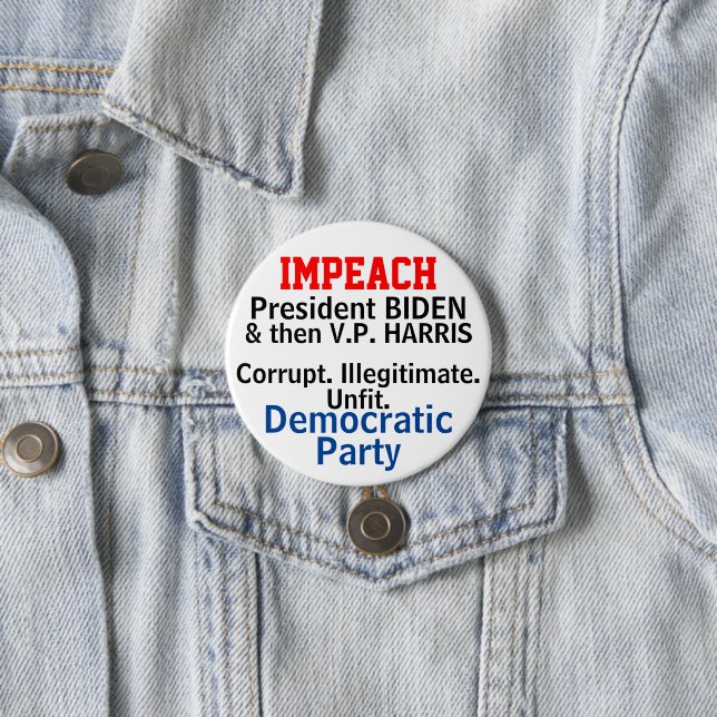 Impeach Democrats Biden Harris Button (Beispiel)