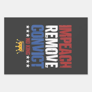 Impeach entfernen verurteilen König 4. Juli Geschenkpapier Set