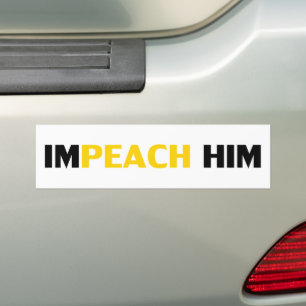 Impeach Him Now, #impeachhim, Schwarz-weißer Stoßf Autoaufkleber