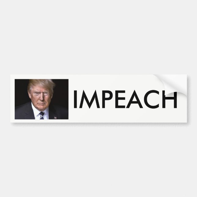 Impeach Impeach Impeach Anti-Donald Trump Autoaufkleber (Vorne)