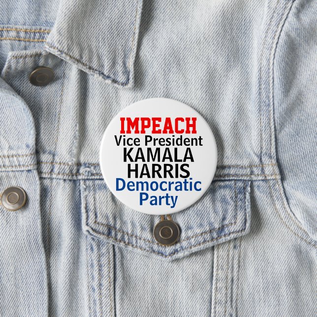 Impeach Kamala Harris Democratic Party Button (Beispiel)