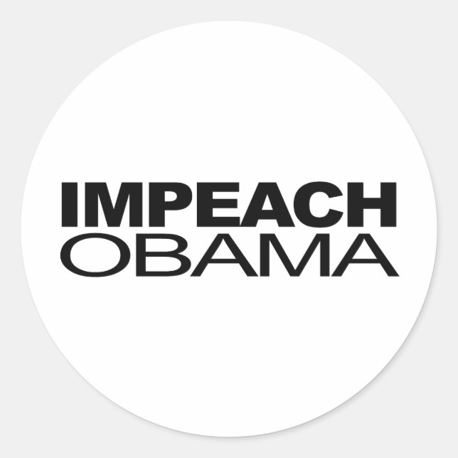 Impeach Obama Runder Aufkleber (Vorderseite)