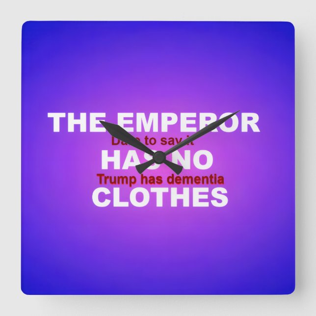 IMPEACH  QUADRATISCHE WANDUHR (Vorderseite)