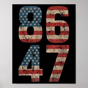 Impeach Trump 86 47 Impeach 47 Feuer Trump 8647 An Poster