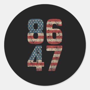 Impeach Trump 86 47 Impeach 47 Feuer Trump 8647 An Runder Aufkleber