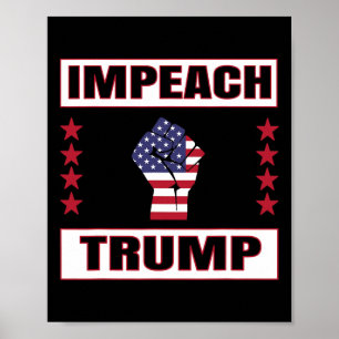 Impeach Trump Anti Trump Resist Fist and Stars Pol Poster