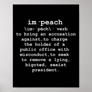Impeach Trump Definition Funny Resist Dump Trump Poster