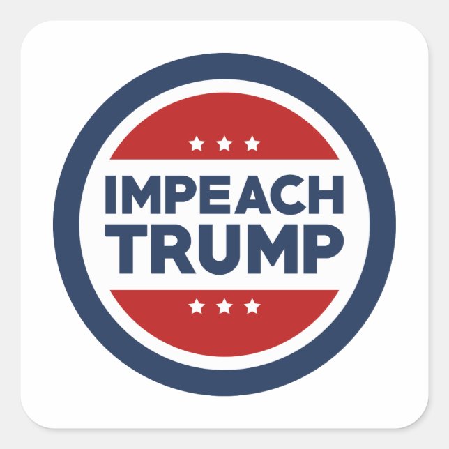 Impeach Trump Quadratischer Aufkleber (Vorderseite)