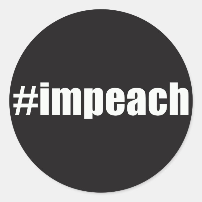 Impeach Trump Runder Aufkleber (Vorderseite)
