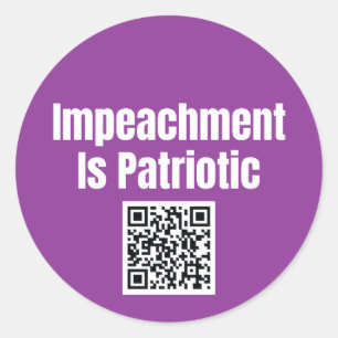 Impeachment ist patriotische Aufkleber-Set Runder Aufkleber