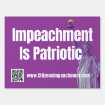 Impeachment ist patriotisches Gartenschild