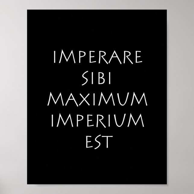 Imperare sibi maximum imperium est poster (Vorne)