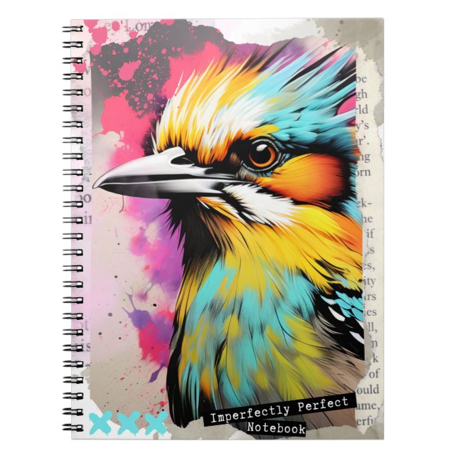 Imperfect notebook - Collage Bird Notizblock (Vorderseite)