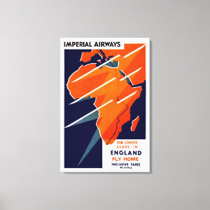 Imperial Airways Africa Leinwanddruck