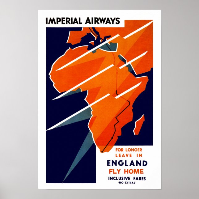 Imperial Airways Africa Poster (Vorne)