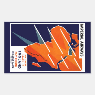 Imperial Airways Africa Rechteckiger Aufkleber