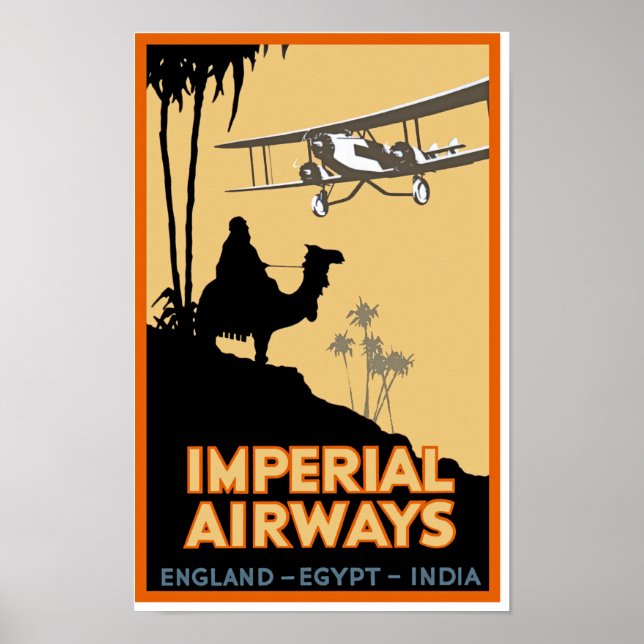Imperial Airways ~ England - Ägypten - Indien Poster (Vorne)