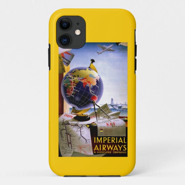Imperial Airways Globe Case-Mate iPhone Hülle (Rückseite)