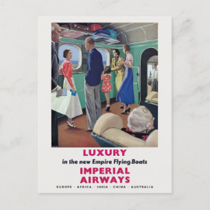 Imperial Airways Vintage Poster 1936 Postkarte