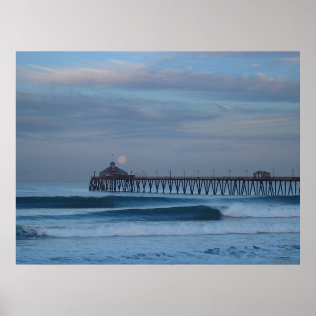 Imperial Beach Moon Set Poster (Vorne)