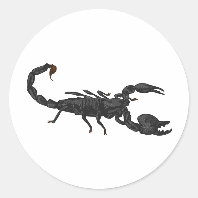 Imperial Black Scorpion Runder Aufkleber (Vorderseite)