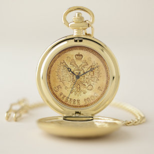 Imperial Gold Coin 1909 Pocket Watch Taschenuhr
