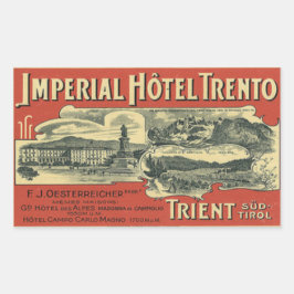 Imperial Hotel Trento Rechteckiger Sticker