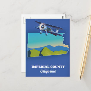 Imperial Landkreis Kalifornien Reiseplan Postkarte