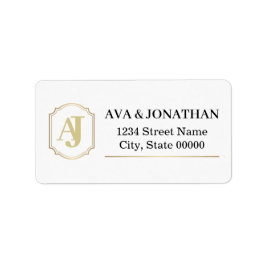 Imperial Luxe Monogram Address Label Adressaufkleber
