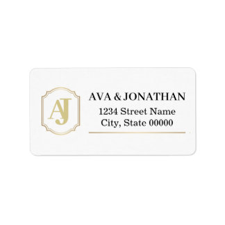 Imperial Luxe Monogram Address Label Adressaufkleber