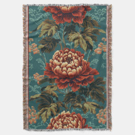 Imperial Peony Tapestry Decke