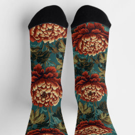 Imperial Peony Tapestry Socken