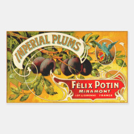 Imperial Plums Rechteckiger Aufkleber