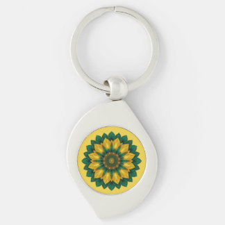 Imperial Solar Flower Mandala Luxury Keychain  Schlüsselanhänger