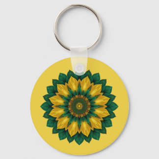 Imperial Solar Flower Mandala Luxury Keychain Schlüsselanhänger