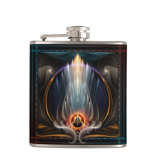 Imperial View Fraktal Art Flask Flachmann (Vorderseite)