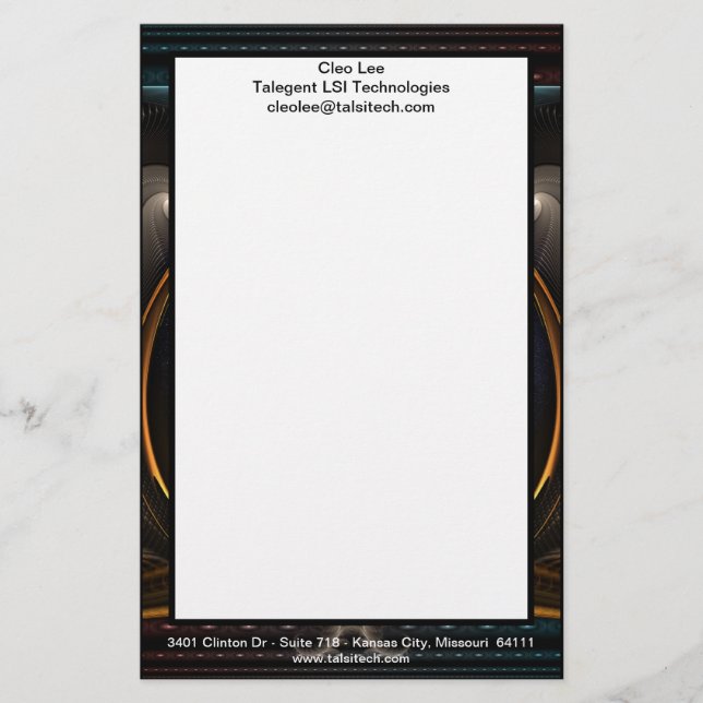 Imperial View Fraktal Kunst, Dichtung und Musik Briefpapier (Vorderseite)