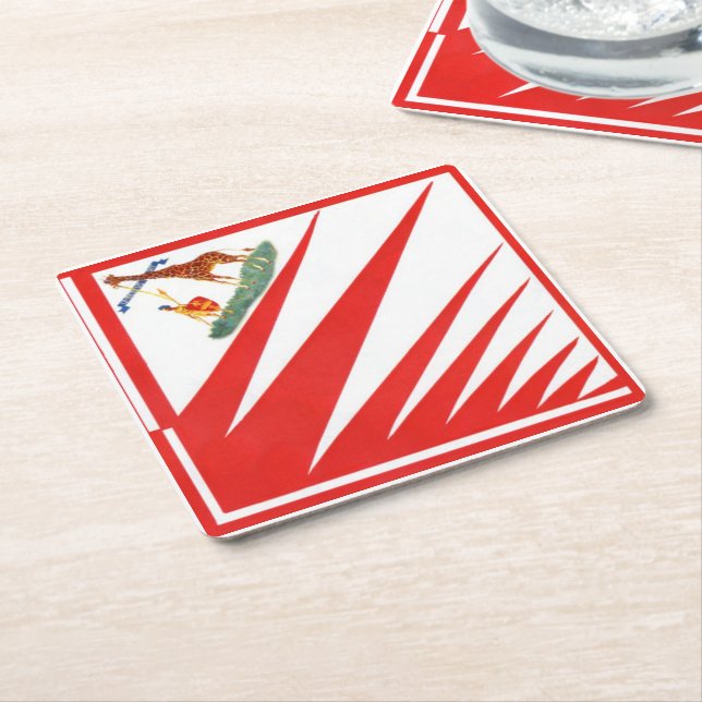 Imperiale Contrada della Giraffa - Giraffe Palio Rechteckiger Pappuntersetzer (angewinkelt)