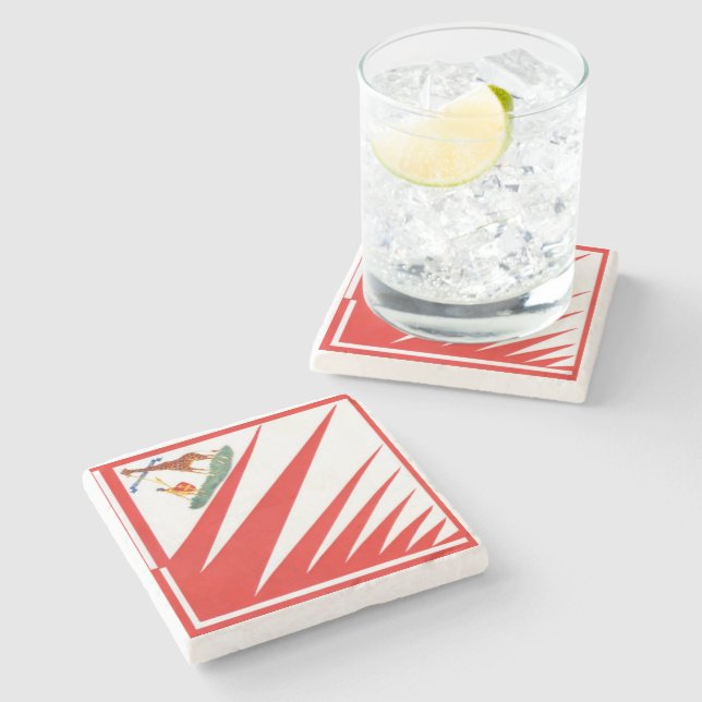 Imperiale Contrada della Giraffa - Giraffe Palio Steinuntersetzer (Seitenansicht)