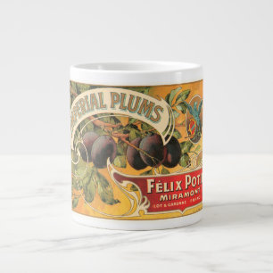 Imperiale Pflaumen Felix Potin Miramont Vintage Ki Jumbo-Tasse