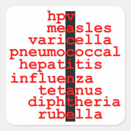 Impfkleber Quadratischer Aufkleber