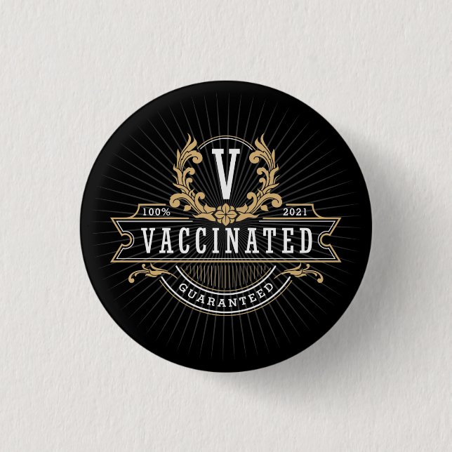 Impfknopf | Regal Emblem | VAX'd Button (Vorderseite)