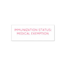 Impfstatus: Briefmarke der medizinischen Befreiung Permastempel