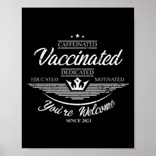 Impfstoff Funny Spaß Grafisches Zitat Vaccina Poster